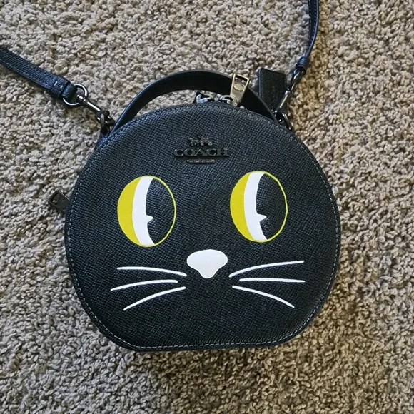 Coach Black Cat Face Crossbody Bag - Picture 3 of 6